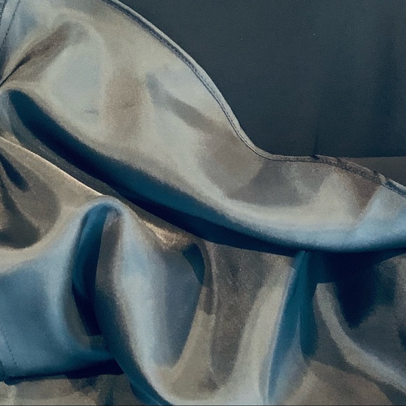 Evan Piccone Black Dress w Gathered V-Neck in Front and Back & Jeweled P… - Picture 13 of 14